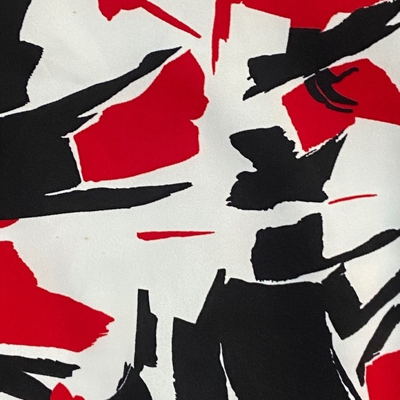 Vibrant Abstract Red and Black Mini Dress by Ronnie Nicole - Picture 5 of 9